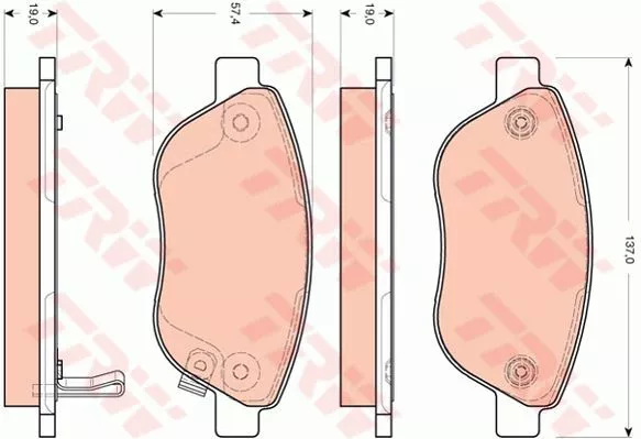 Trw GDB1701 Гальмівні колодки