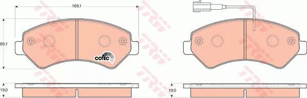 Trw GDB1703 Тормозные колодки