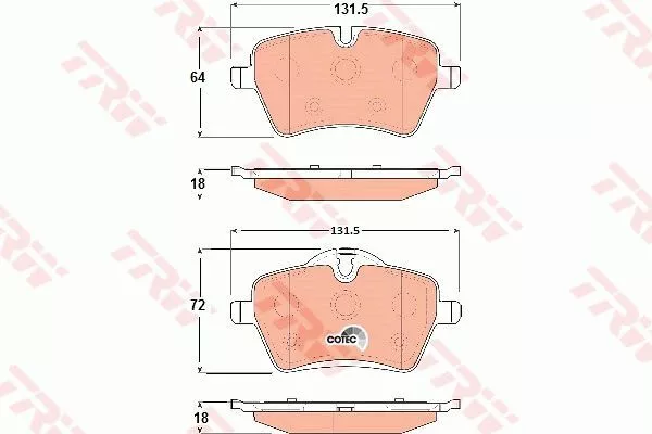 Trw GDB1712 Тормозные колодки