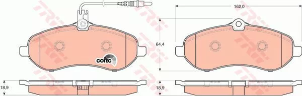 Trw GDB1719 Гальмівні колодки