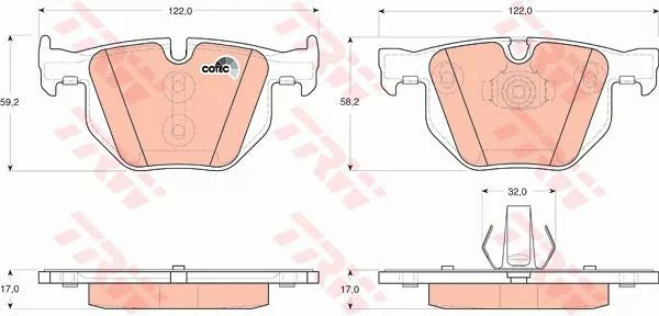 Trw GDB1730 Гальмівні колодки