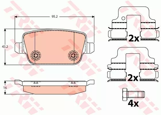 Trw GDB1732 Гальмівні колодки