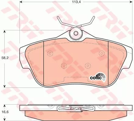 Trw GDB1740 Гальмівні колодки