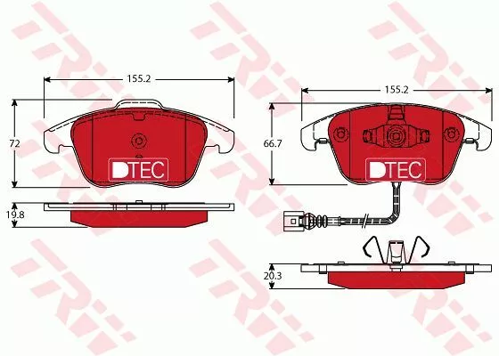 Trw GDB1762DTE Гальмівні колодки