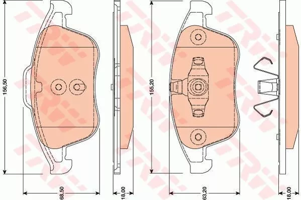 Trw GDB1808 Гальмівні колодки