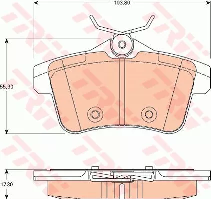 Trw GDB1828 Гальмівні колодки