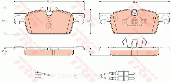 Trw GDB1929 Гальмівні колодки