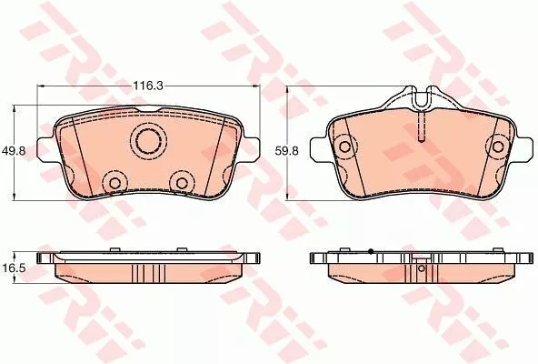 Trw GDB1947 Тормозные колодки