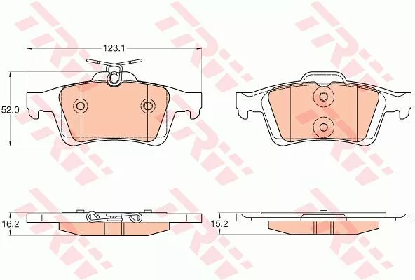 Trw GDB2033 Тормозные колодки