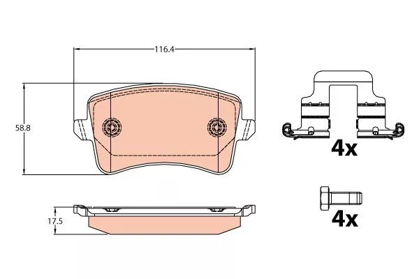 Trw GDB2107 Гальмівні колодки