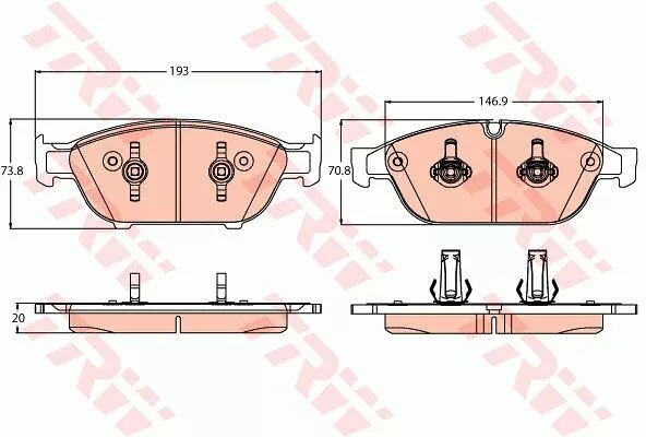 Trw GDB2113 Гальмівні колодки