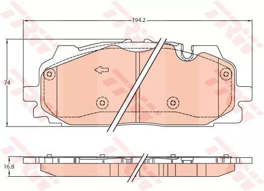 Trw GDB2158 Гальмівні колодки