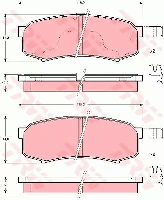 Trw GDB3110 Тормозные колодки