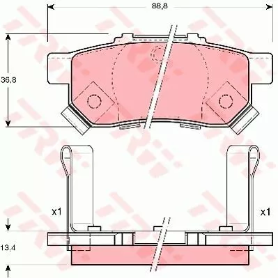 Trw GDB3174 Гальмівні колодки