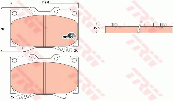 Trw GDB3197 Гальмівні колодки