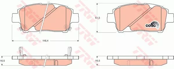 Trw GDB3242 Тормозные колодки