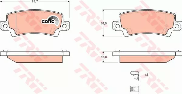 Trw GDB3289 Гальмівні колодки