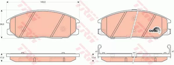 Trw GDB3297 Гальмівні колодки