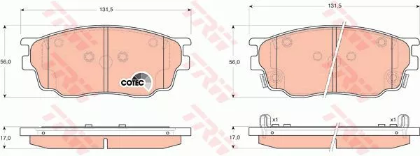 Trw GDB3309 Тормозные колодки