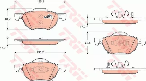 Trw GDB3355 Тормозные колодки