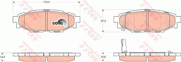 Trw GDB3373 Гальмівні колодки