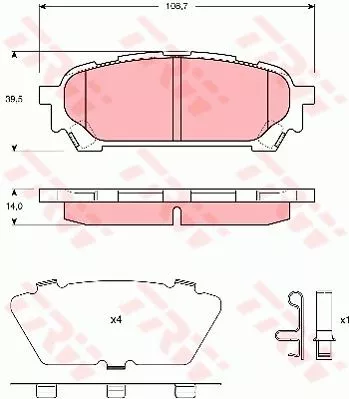 Trw GDB3395 Тормозные колодки