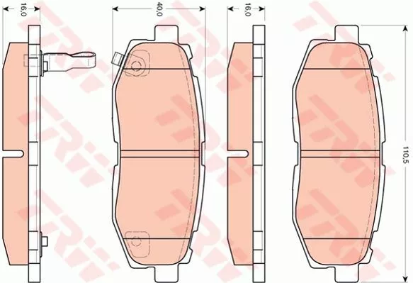 Trw GDB3442 Гальмівні колодки