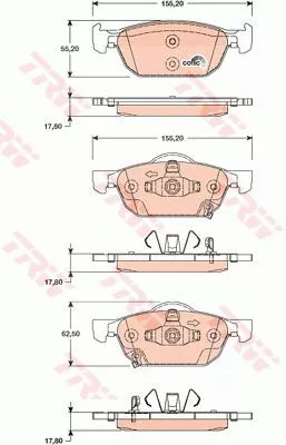 Trw GDB3476 Гальмівні колодки