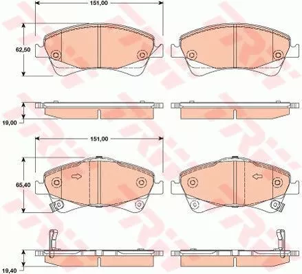 Trw GDB3479 Тормозные колодки