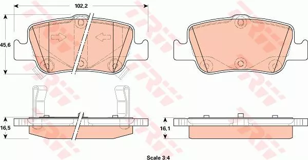 Trw GDB3480 Гальмівні колодки