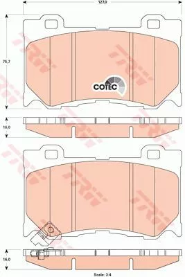 Trw GDB3505 Гальмівні колодки