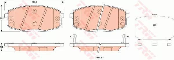 Trw GDB3523 Тормозные колодки