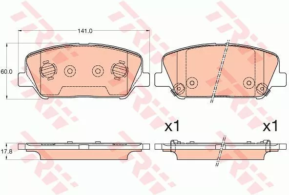 Trw GDB3582 Гальмівні колодки