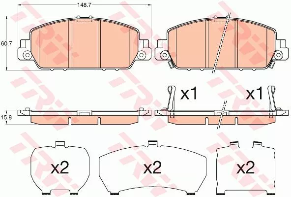 Trw GDB3615 Тормозные колодки