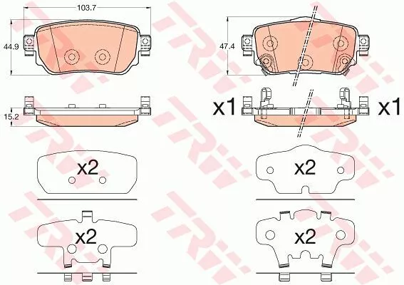 Trw GDB3617 Гальмівні колодки