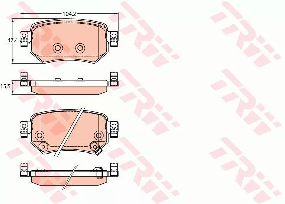 Trw GDB3632 Тормозные колодки