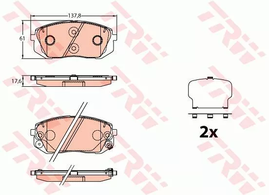 Trw GDB3640 Гальмівні колодки