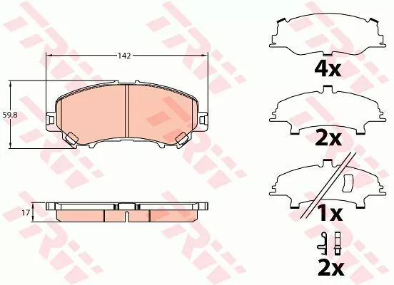 Trw GDB3648 Гальмівні колодки