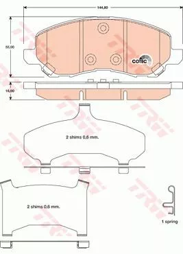 Trw GDB4142 Тормозные колодки