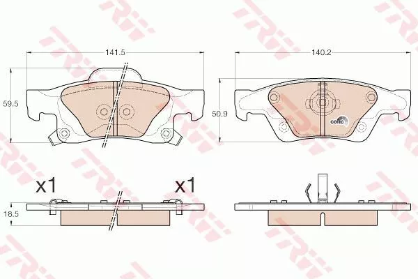 Trw GDB4448 Гальмівні колодки