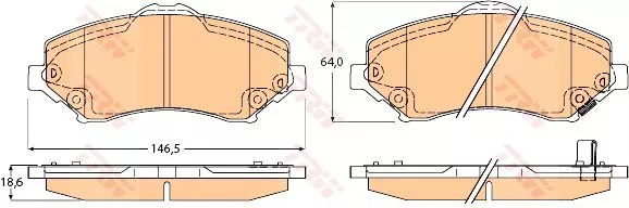 Trw GDB4605 Тормозные колодки