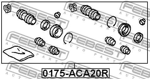 Febest 0175-ACA20R Ремкомплект тормозного суппорта