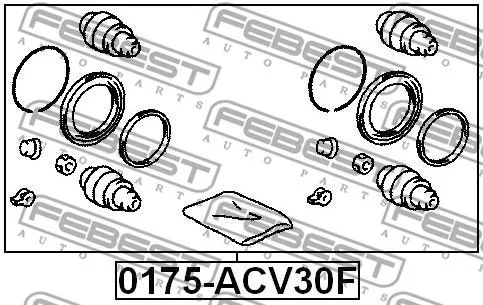 Febest 0175-ACV30F Ремкомплект тормозного суппорта