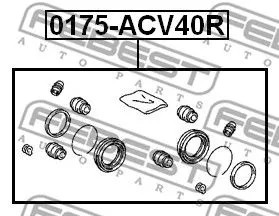 Febest 0175-ACV40R Ремкомплект тормозного суппорта