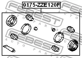 Febest 0175-ZZE120F Ремкомплект тормозного суппорта