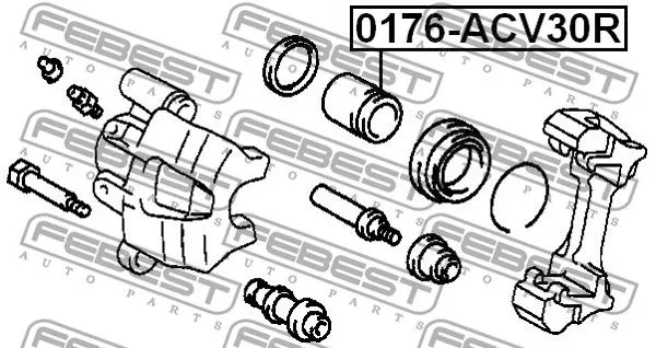 Febest 0176-ACV30R Поршень гальмівного супорта