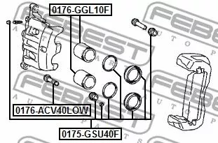 Febest 0176-GGL10F Поршень тормозного суппорта
