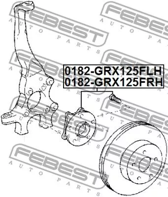 Febest 0182-GRX125FRH Маточина колеса