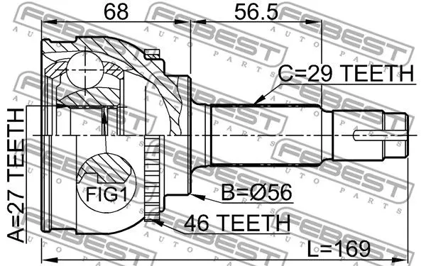Febest 0210-040A46 ШРКШ