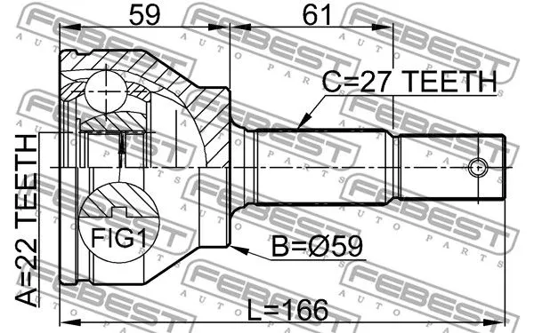 Febest 0210-FX35 ШРУС